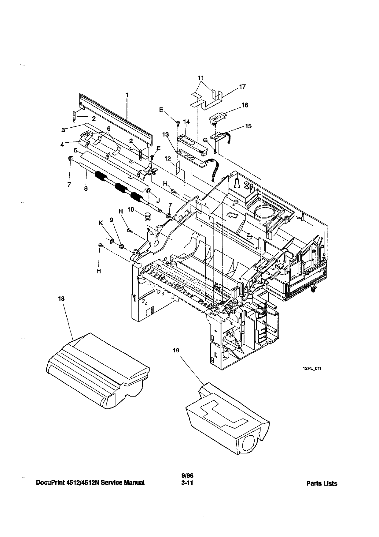 Xerox DocuPrint 4512 Parts List and Service Manual-3